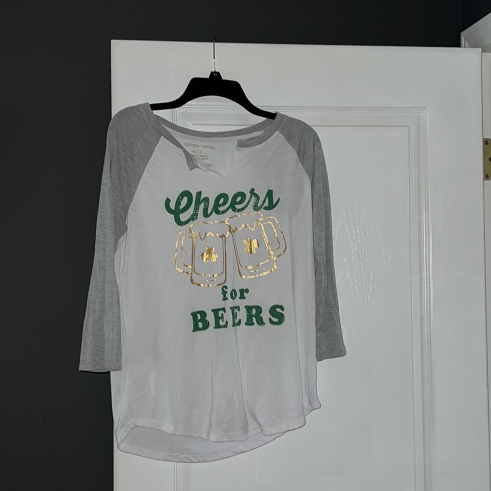 “Cheers for beers” baseball tee